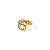 Gold curve ring