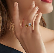 Gold Pearl Ring 