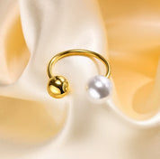 Gold Pearl Ring 