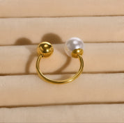 Gold Pearl Ring 