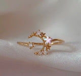 Moon & Star Ring