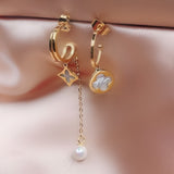 Pearl Clover Drop Earrings