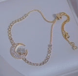 Crescent Moon Tennis Bracelet