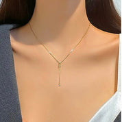 Dainty diamond y necklace 