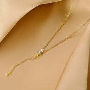 Dainty diamond y chain
