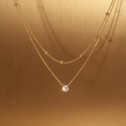 Diamond Pendant Layered Necklace