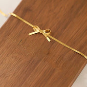 Gold Bow necklace 