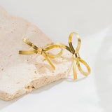 Gold Bow Earrings