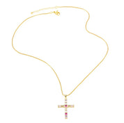 Colourful cross necklace 