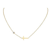 Dainty cross necklace 