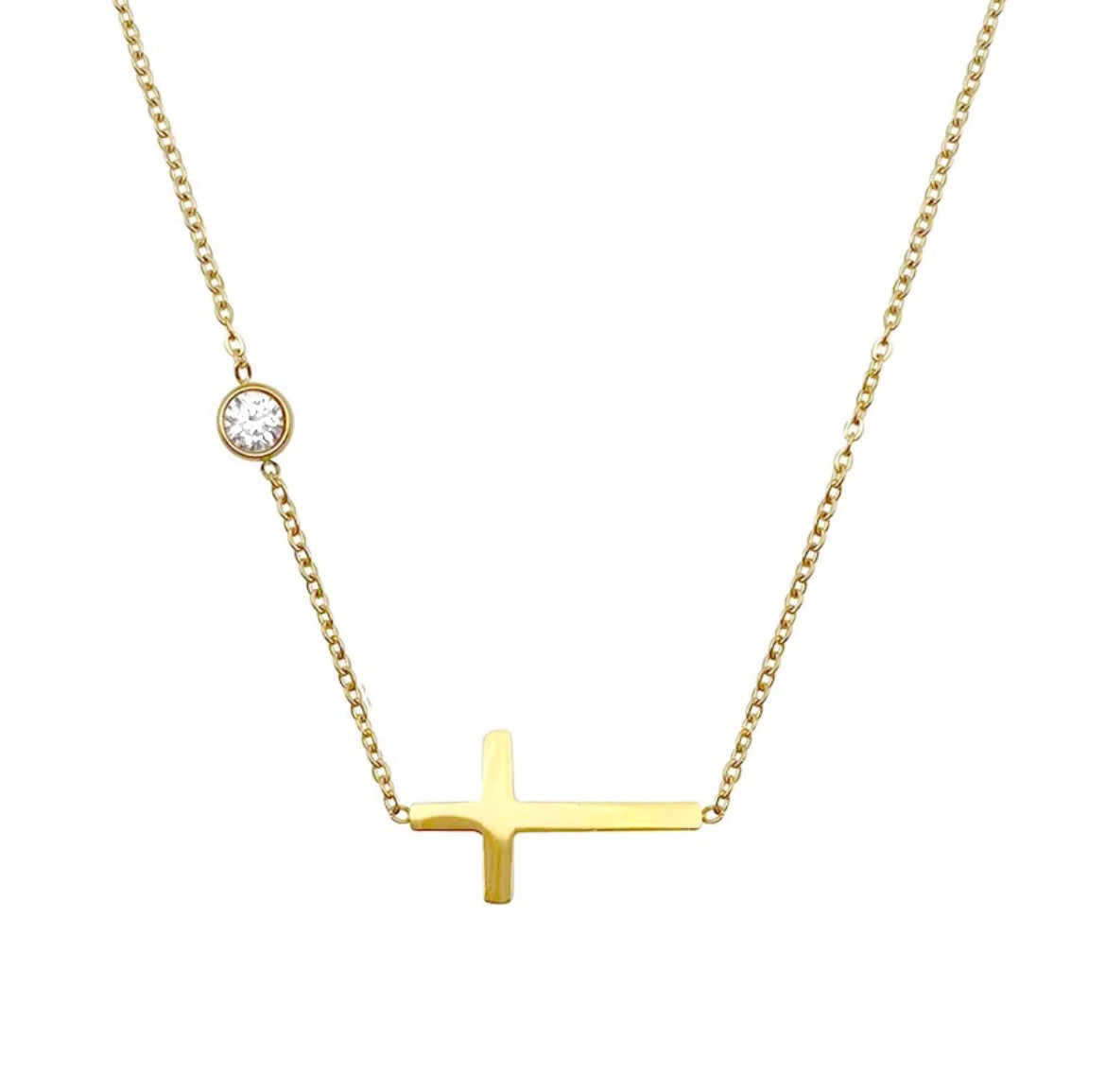 Dainty cross necklace 