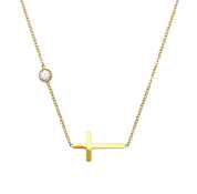 Dainty cross necklace 