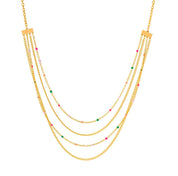 Colourful layered necklace