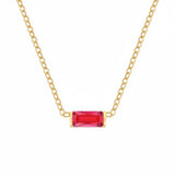 July Birthstone Necklace – Ruby