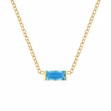 December Birthstone Necklace – Blue Zircon