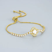 Diamond clover tennis bracelet 