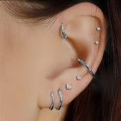 Silver ear stack 