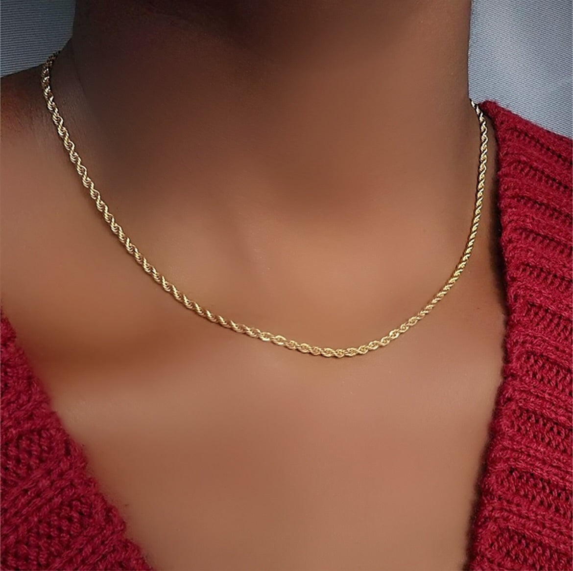 18k Gold Twist Necklace