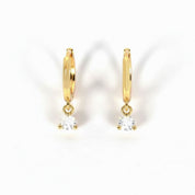 Gold Diamond Huggies
