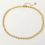 Gold Disc Necklace