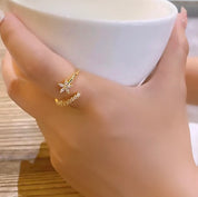 Diamond flower ring 