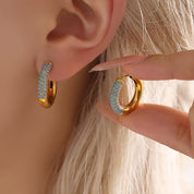 Turquoise hoop earrings