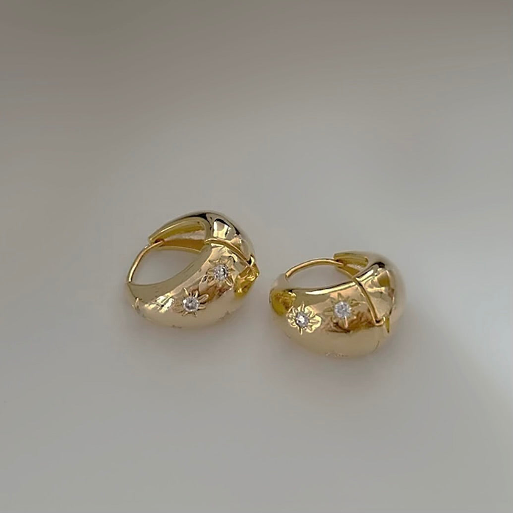 Gold chunky hoops 