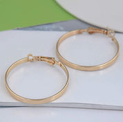 Large gold hoop earrings 