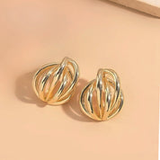 Gold Knot Stud Earrings