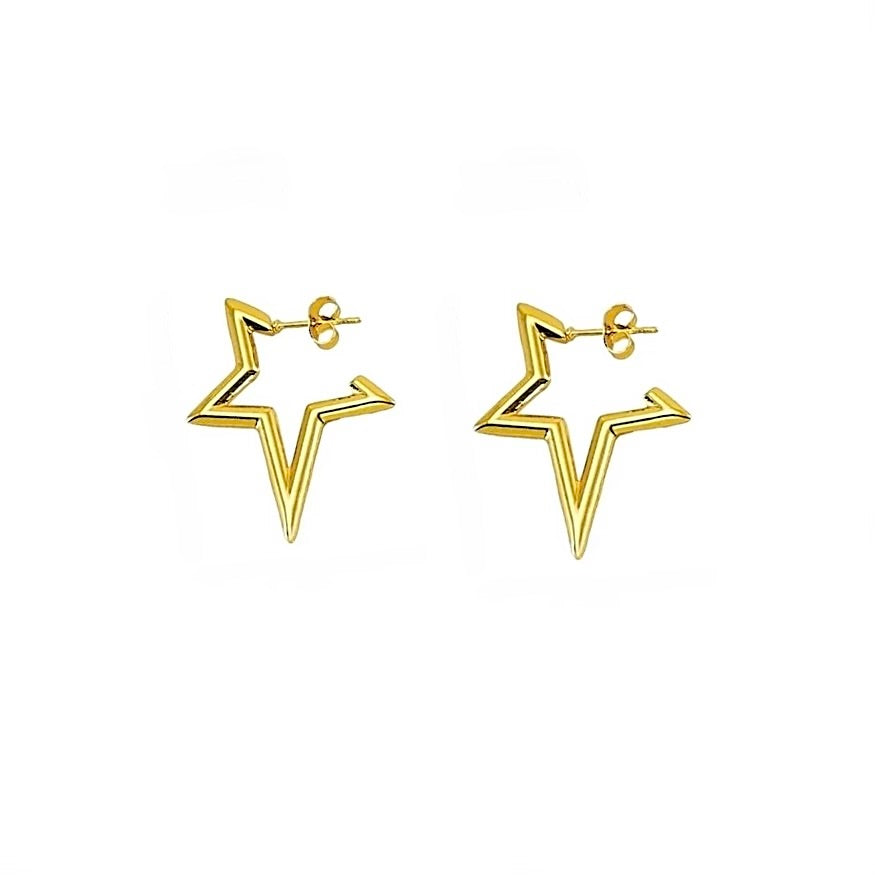 Statement star earrings