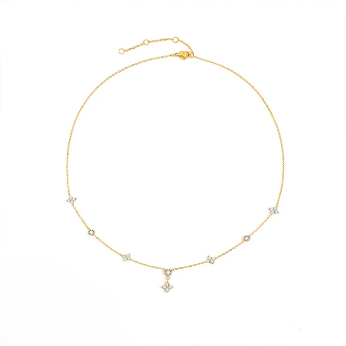 Diamond flower necklace 