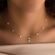 Diamond flower necklace 