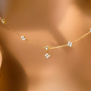Diamond Flower Necklace