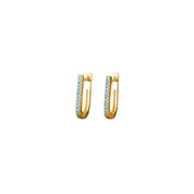 Blue gem huggie earrings 