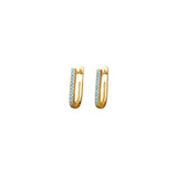Blue Gem Huggie Earrings