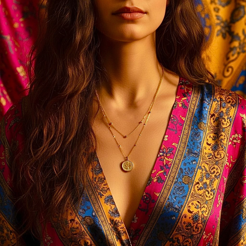Gold Coin Layered Necklace