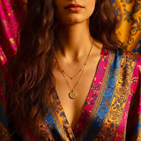 Gold Coin Layered Necklace