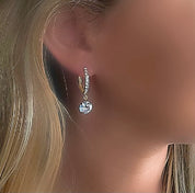 Diamond huggie earrings