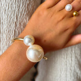 Gold Pearl Bangle