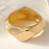 Chunky Gold Sculptural Bangle