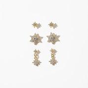 Rhinestone Star Earring Stack