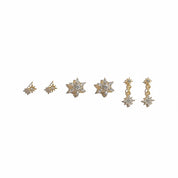 Rhinestone Star Earring Stack