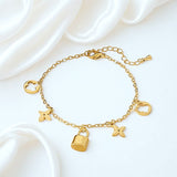 Gold Lock Bracelet