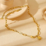 Gold Lock Necklace