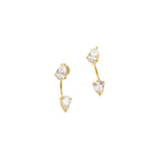 Teardrop diamond earrings 