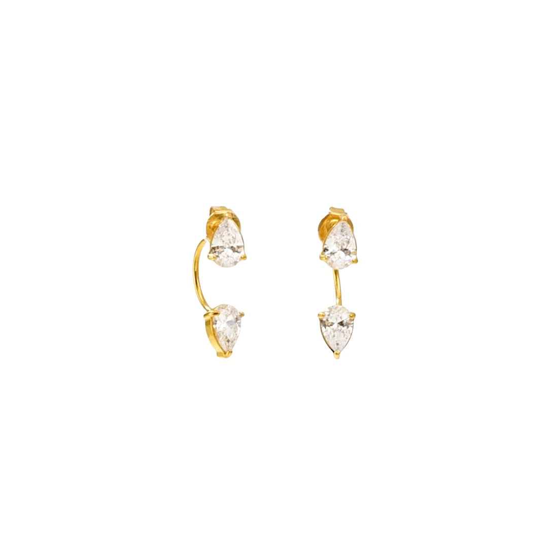Teardrop diamond earrings 