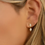Teardrop diamond earrings 
