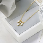 Rectangle diamond pendant necklace 