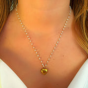 Heart pearl necklace 