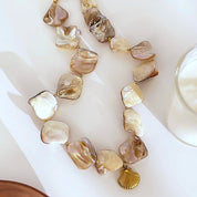 Beige shell necklace 